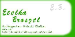 etelka brosztl business card