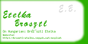 etelka brosztl business card